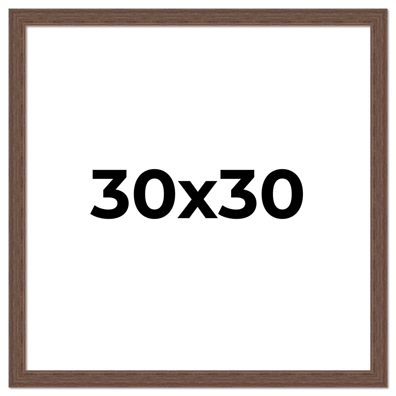 30x30 Wide Barnwood Picture Frame with UV-Resistant Acrylic & Acid Free Backing, Available in 6 Paint Finishes - Grey, Brown, White, and Black